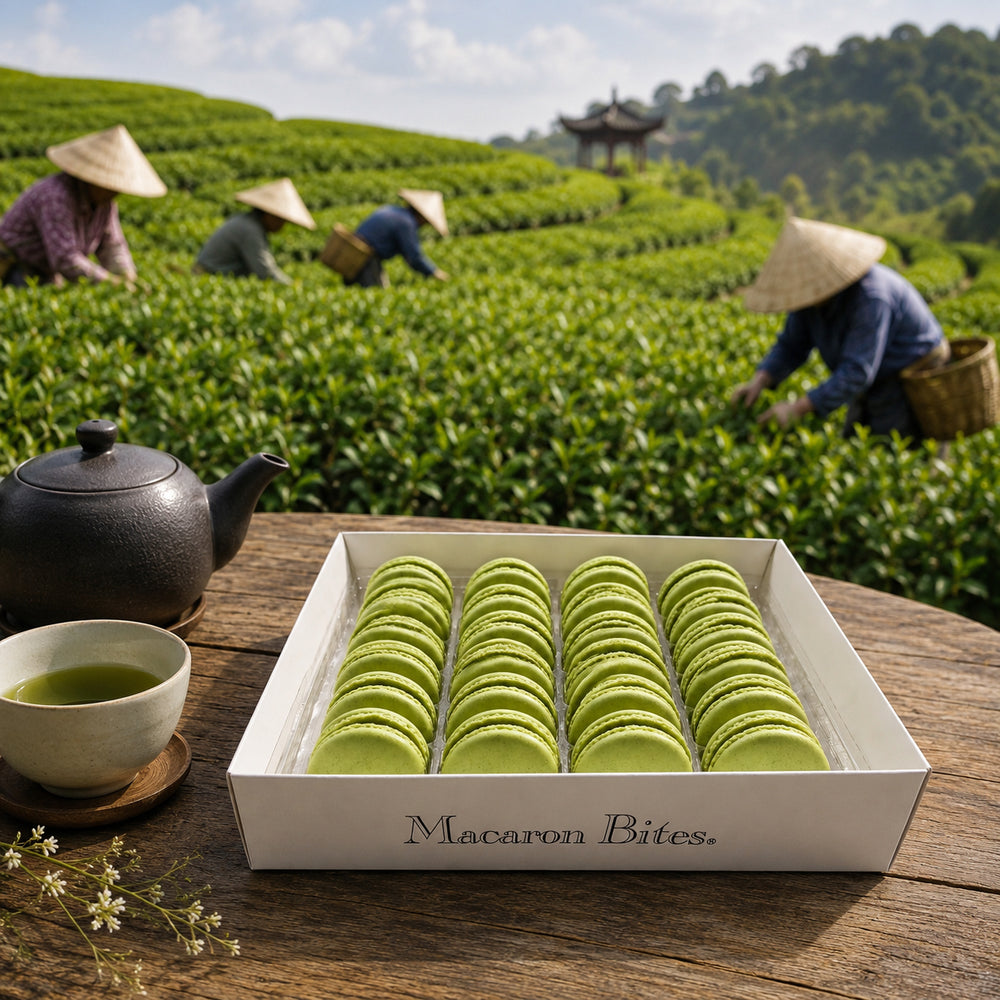 Matcha Green Tea French Macaron Bites® - 24 Pack
