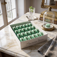 Mint Chocolate Macaron Bites® French Macarons Gift Box - 24 Pack