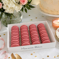 Raspberry French Macaron Bites® Gift Box - 24 Pack