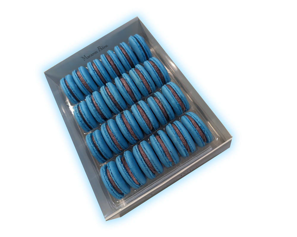 Blueberry Macarons Cookies Gift Box - 24 Count