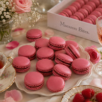 Raspberry French Macaron Bites® Gift Box - 24 Pack