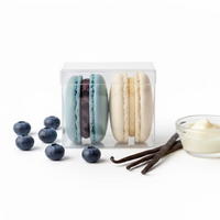 Luxury French Macaron Party Favors Blue & White 5 Pack of 2-Count Boxes