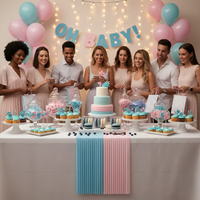 Luxury French Macaron Party Favors Blue & White 5 Pack of 2-Count Boxes