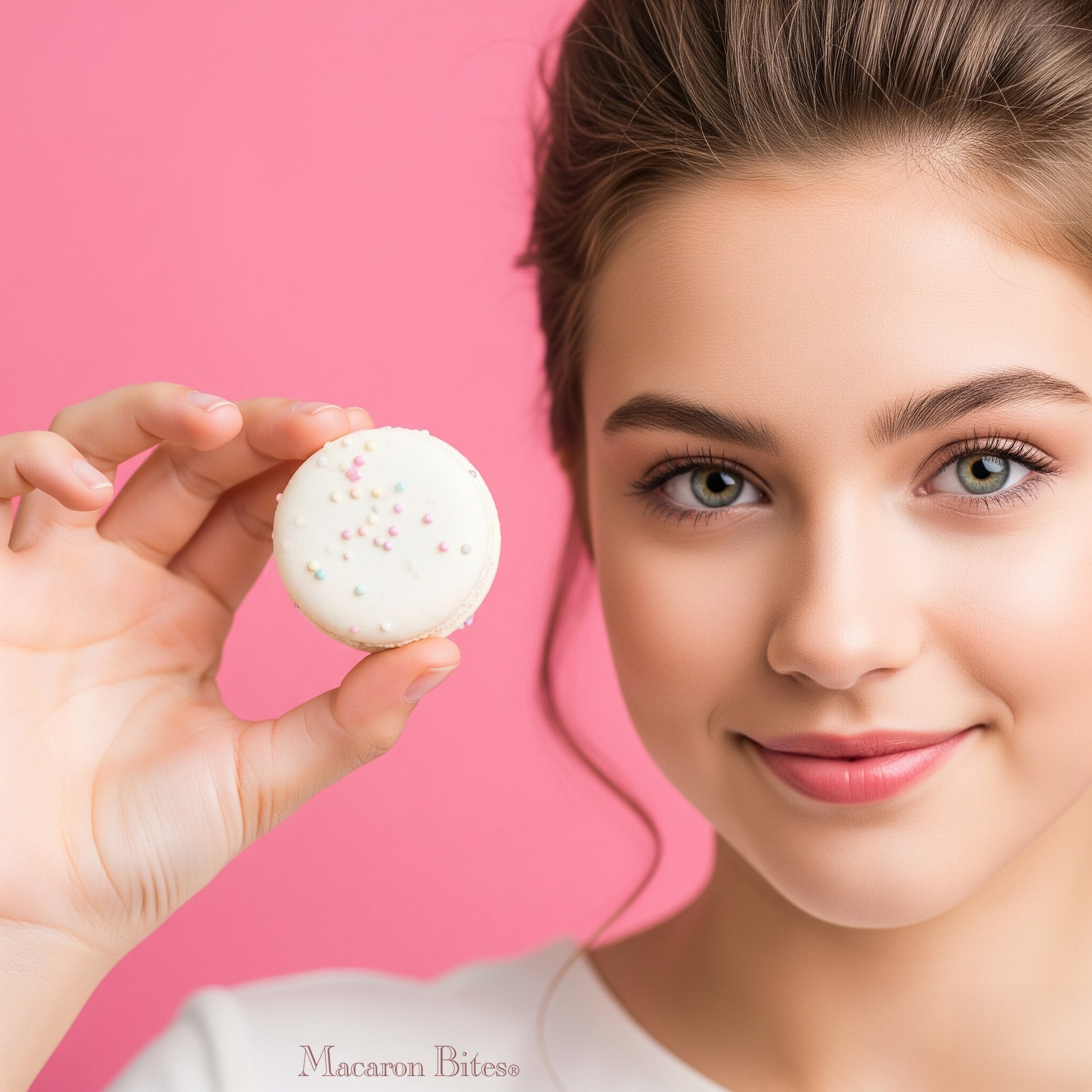 Birthday Cake Macarons – Box of 24 French Macaron Cookies