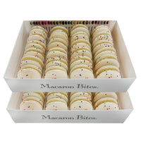 Birthday Cake Macarons – Box of 48 French Macaron Cookies