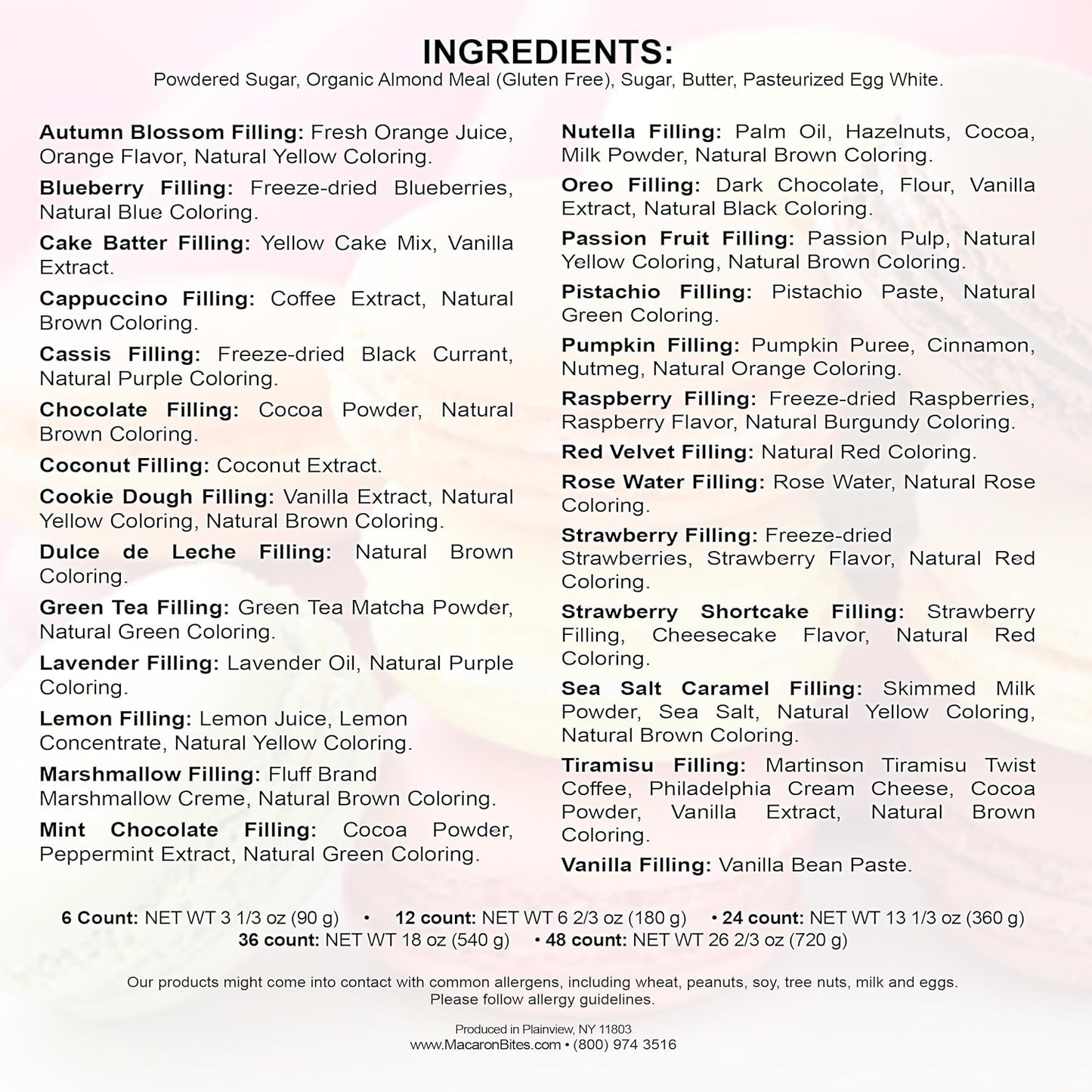 Cake Batter Macaron Cookies Gift Box - 12 Count