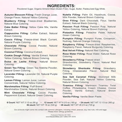 Cake Batter Macaron Cookies Gift Box - 12 Count