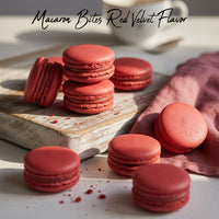 French Macarons Holiday Cookies Assortment Gift Box – Red Velvet & Mint Chocolate - 24 Count