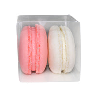 10 Pink and White French Macarons Party Favors Package